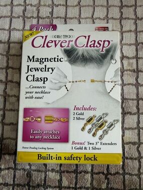 Clever Clasp Magnetic Jewelry Clasp - Gold & Silver